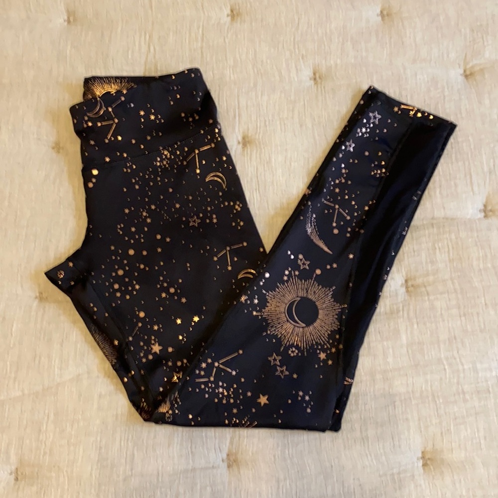 Old Navy Rose Gold Celestial Leggings Girls XL